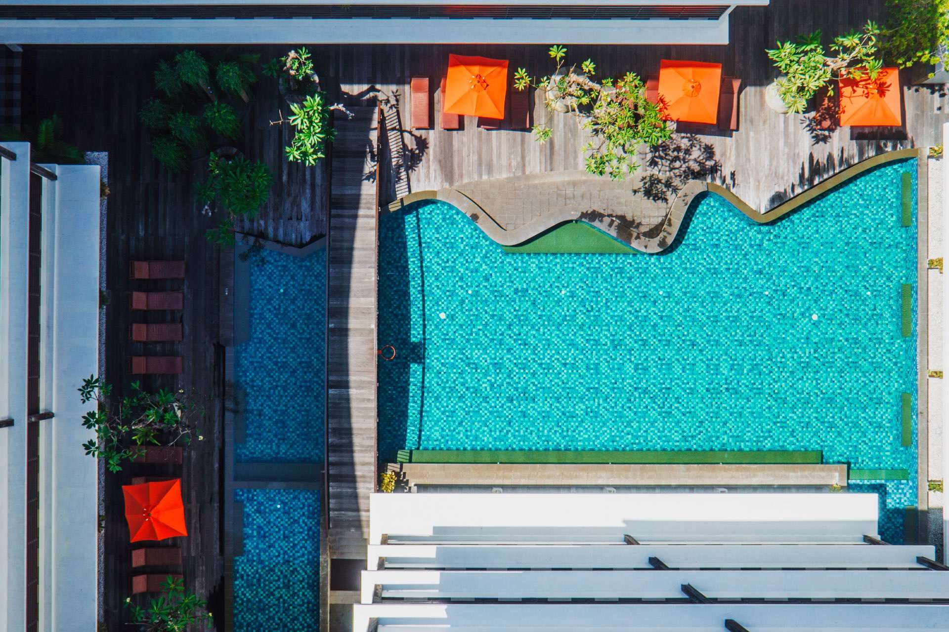 aerial view of hotel